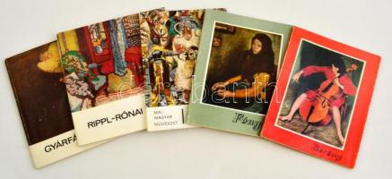 A művészet kiskönyvtára sorozat 5 kötete: Berény, Breznay, Fényes, Rippl-Rónai, Gyárfás. Papírkötésben, jó állapotban.