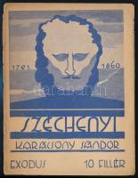 Karácsony Sándor: Széchényi. Bp., 1941, Exodus. II. kiadás. Kiadói tűzött papírkötés.