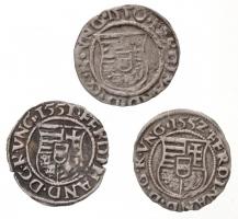 1550K-B Denár Ag (0,55g) + 1551K-B Denár Ag (0,41g) + 1552K-B Denár Ag "I. Ferdinánd" (0,4...