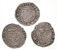 1553K-B Denár Ag (0,47g) + 1554K-B Denár Ag (0,44g) + 1555K-B Denár Ag "I. Ferdinánd" (0,4...
