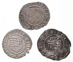 1556K-B Denár Ag (0,42g) + 1557K-B Denár Ag (0,58g) + 1559K-B Denár Ag "I. Ferdinánd" (0,4...