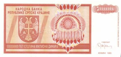 Horvátország/Krajina Szerb Köztársaság 1993. 500.000.000D T:I