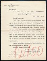 1938 Bp., A Pesti Izraelita Hitközség Főtitkára által írt levél, zsidó hitből való kitérés ügyében