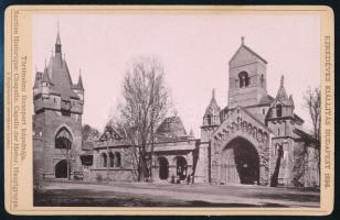 1896 Budapest, Városliget, Az Ezredéves Kiállítás történelmi főcsoport kápolnája, kartonra kasírozva...