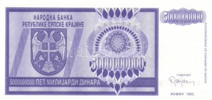 Horvátország/Krajina Szerb Köztársaság 1993. 5000.000.000D T:I