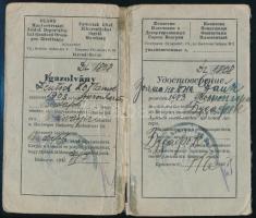 1945 Igazolvány, Magyarországi Zsidók Deportáltakat Gondozó Országos Bizottsága, magyar és orosz nye...