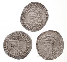1571K-B Denár Ag (0,5g) + 1575K-B Denár Ag (0,52g) + 1577K-B Denár Ag "Miksa" (0,43g) T:2,...