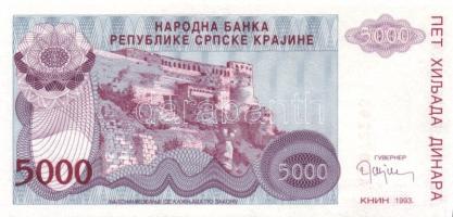 Horvátország/Krajina Szerb Köztársaság 1993. 5000D-50.000.000.000D 10klf db, teljes sor! T:I