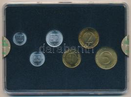 Szlovénia 1992. 10s-5T (6xklf) forgalmi szett, műanyag tokban T:1 Slovenia 1992. 10 Stotinov - 5 Tolarjev (6xdiff) coin set in plastic case C:UNC
