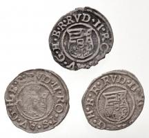 1586K-B Denár Ag (0,7g) + 1587K-B Denár Ag (0,53g) + 1591K-B Denár Ag "Rudolf" (0,52g) T:2...