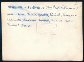 1954 Bécs, Prater stadion, Aranycsapat (Puskás, Grosits, Lóránt, Hidegkuti, stb.) fotója az Ausztria...