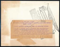 1936 Csik Ferenc (1913-1945) olimpiai bajnok fotója a berlini olimpiáról, hátoldalán  feliratozva17x...