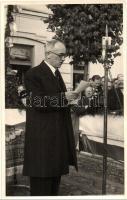 ~1940 Liptószentmiklós, Liptovsky Mikulas; Edvard Benes cseh miniszterelnök beszéde / Edvard Benes Czech presidents speech, photo (fl)