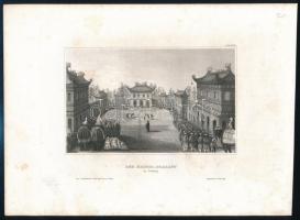 cca 1850-1900 Peking, Császári palota, rézmetszet, papír, 13,5x18 cm
