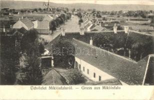 Zólyommiklós, Miklósfalu, Detvianska Huta; látkép úttal / panorama view with street (EK)