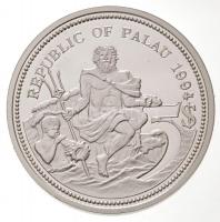 Palau 1994. 5$ Ag "Tengeri élet védelme" multicolor T:PP Palau 1994. 1 Dollar Cu-Ni "...