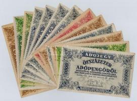 1946. 13db-os vegyes adópengő bankjegy tétel, közte amelyekNEK T:III,III-