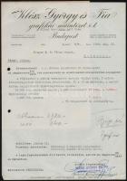 1948 Bp., Klösz György és Fia grafikai műintézet r.t. (állami kezelésbe vett üzem) fejléces levele
