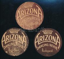 3 db Arizona Dancing Revue reklámkorongd: 4,5 cm