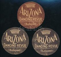 3 db Arizona Dancing Revue reklámkorongd: 4,5 cm