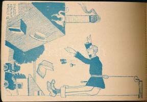 1912 Felmérési Életképek. Thuróczy (Thuróczi) Krachun Károly 10 rajza képeslapokon. Művész képeslapf...