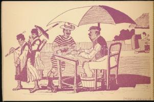 1912 Felmérési Életképek. Thuróczy (Thuróczi) Krachun Károly 10 rajza képeslapokon. Művész képeslapf...