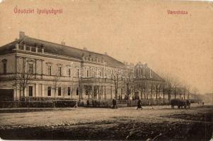 Ipolyság, Sahy; Városháza. Neumann Jakab kiadása No. 1010. / town hall (kopott sarkak / worn corners)