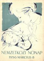 1956 Nemzetközi Nőnap. Magyar Nők Demokratikus Szövetsége propaganda lap / National Women Day