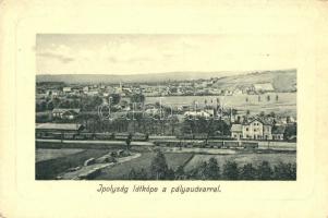Ipolyság, Sahy; látkép, vasútállomás, vagonok. W. L. Bp. 4700. / railway station, wagons (EK)