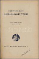 Babits Mihály: Hátrahagyott versei. Sajtó alá rendezte: Illyés Gyula. Bp.,é.n.(1941),Nyugat Kiadó és...