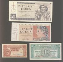 Csehszlovákia 1949-50. 5K, 10K, 20K, 50K T:I