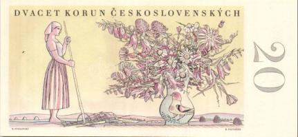 Csehszlovákia 1949. 20K fázercsík nélkül T:I