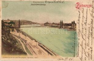 Budapest, Erzsébet híd (Eskü téri híd). litho