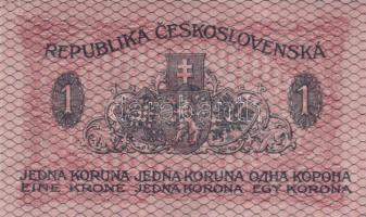 Csehszlovákia 1919. 1K (2x) 2klf színnyomat T:I