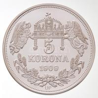 DN "Királyi koronák - Orseolo Péter 5 korona 1909" Ag emlékérem (20g/0.999/38,61mm) T:PP