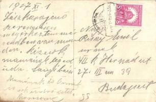 1927 Jászkarajenő, Fő utca, Eszes Ferencz és Kiss Béla üzlete. photo