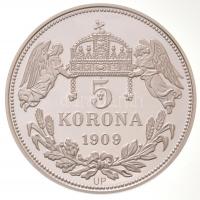 DN "Királyi koronák - Szent István 5 korona 1909" Ag emlékérem (20g/0.999/38,61mm) T:PP