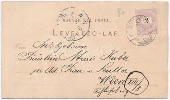 1898 Gyöngyös, utcakép. művészlap