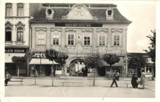 Marosvásárhely, Targu Mures; Teleki ház, Erdélyi Bank részvénytársaság, Klein Izidor és Krausz Gyula és mások üzlete / bank, shops (ragasztónyom / gluemark)