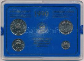 Svédország 1990. 10ö-5K (4xklf) forgalmi szett műanyag tokban T:1  Sweden 1990. 10 Öre - 5 Kronor (4xdiff) coin set in plastic case C:UNC