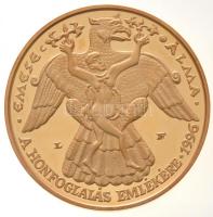 Lebó Ferenc (1960-) 1996. "A Honfoglalás emlékére - Emese álma / Álmos áldozata" aranyozot...