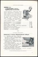1941 Siemens 8 és 16 mm-es filmfelvevő- és vetítőgépek prospektusa, 7p