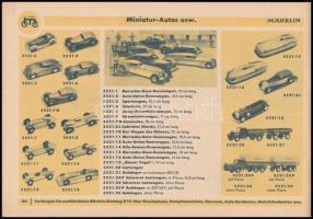 1938-1939 Märklin játékvasút és játékautó képes prospektus, 32p / Mäklin catalogue