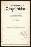 1971 Vierteljahrshefte für Zeitgeschichte, Sonderdruck, Bak János: Aus dem Telegrammwechsel zwischen Moskau und Budapest März-August 1919, szerző által DEDIKÁLT!