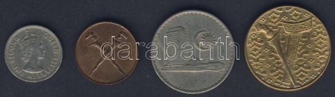 Malajzia 1961-1990. 4db klf fémpénz T:2 + Szingapúr 1967-80. 7db klf fémpénz T:2