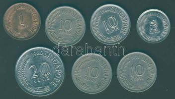 Malajzia 1961-1990. 4db klf fémpénz T:2 + Szingapúr 1967-80. 7db klf fémpénz T:2