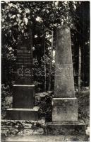 Marosvásárhely, Targu Mures; A Bolyai család síremléke a marosvásárhelyi református nagy temetőben. Kántor fényképész kiadása 1930. / Bolyai family tombs in the Calvinist cemetery