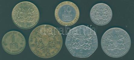 Kenya 1974-97. 7db klf pénz T:2 + Kína 12db modern váltópénz T:2,2/3