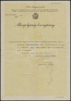 1940 Állampolgársági bizonyítvány budapesti lakos részére