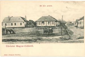Magyarcséke, Ceica; M. kir. posta. Ritter Hermann kiadása / post office (EK)